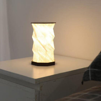 Rotating Wooden LED Night Lamp