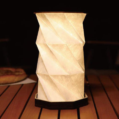 Rotating Wooden LED Night Lamp