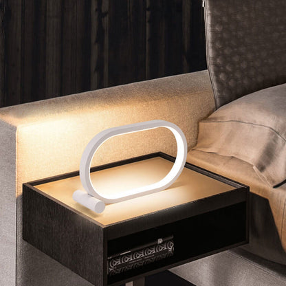 Simple Oval USB LED Night Light Table Lamp