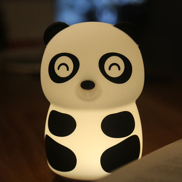 Creative Cartoon Panda Silicone LED Pat Night Light Table Lamp