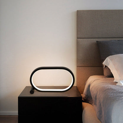 Simple Oval USB LED Night Light Table Lamp