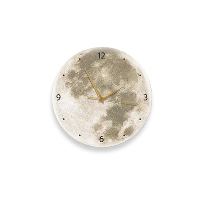 Moon Clock Decorative Painting Silent Wind Wall Lamp