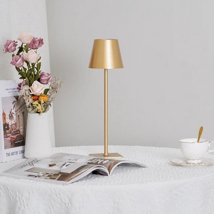 Golden Ambient Glow Wireless Table Lamp