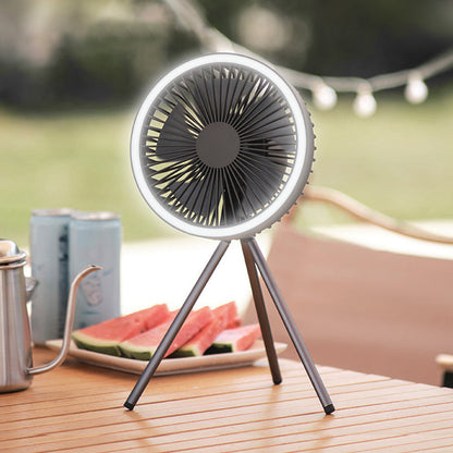 Portable Camping Fan with LED Lantern