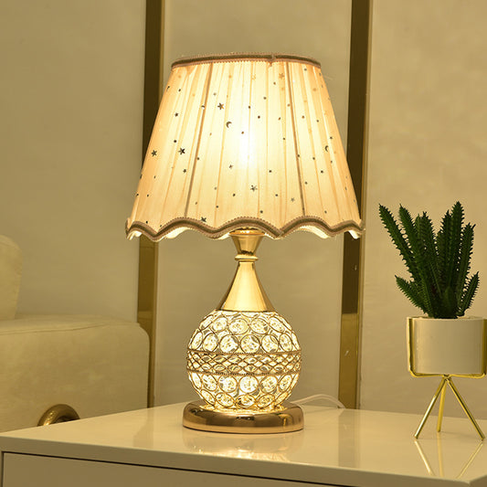 Light Coffee Crystal Pendant Table Lamp