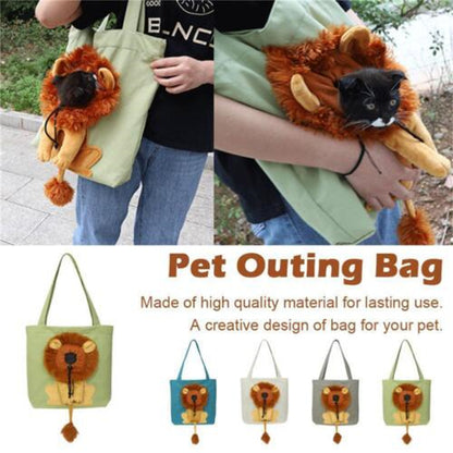 Lion Design Pet Carrier Portable Breathable