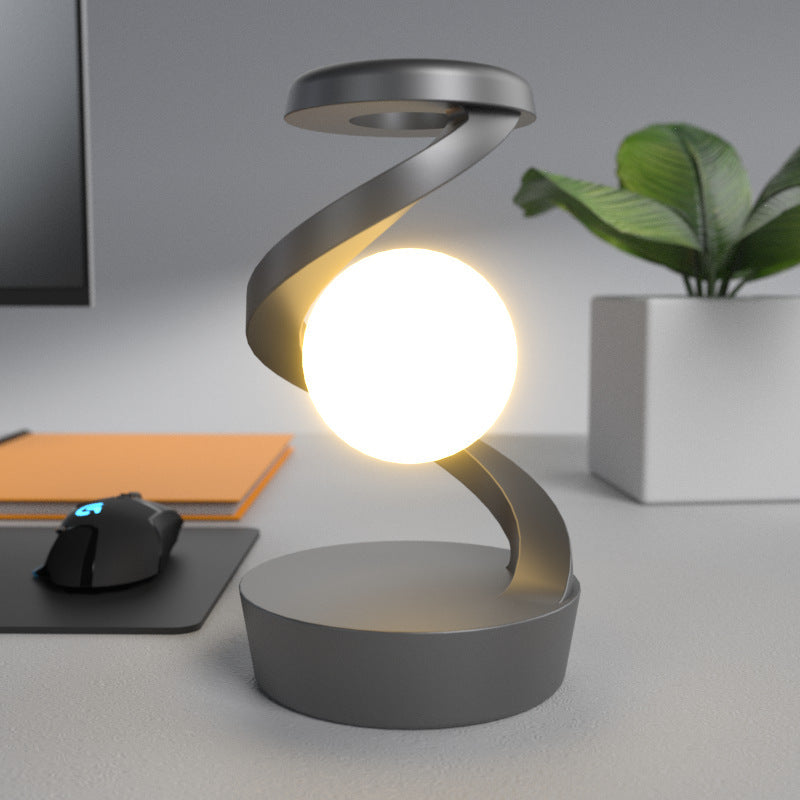 2-in-1 Rotating Moon Lamp with Wireless Charging