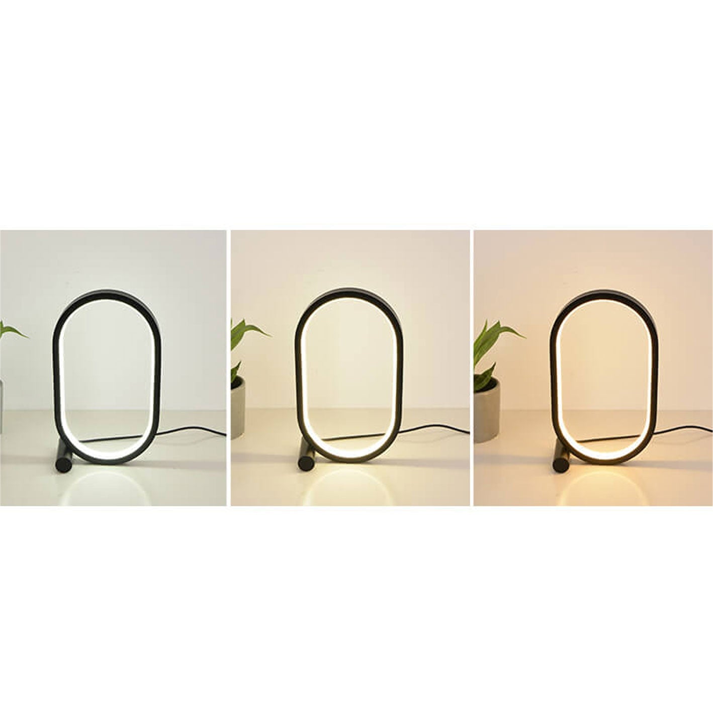 Simple Oval USB LED Night Light Table Lamp