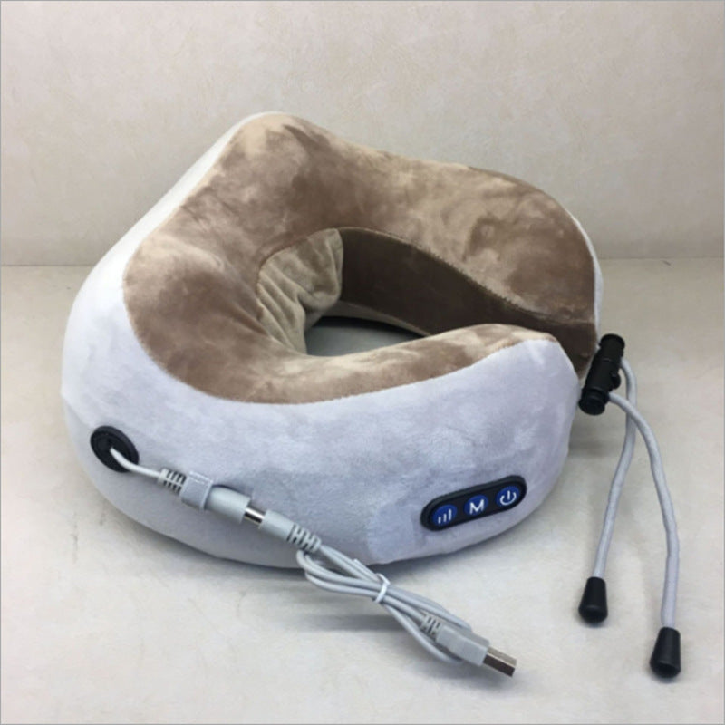 Ergonomic Heated Car Massage Pillow for Neck and Back Support