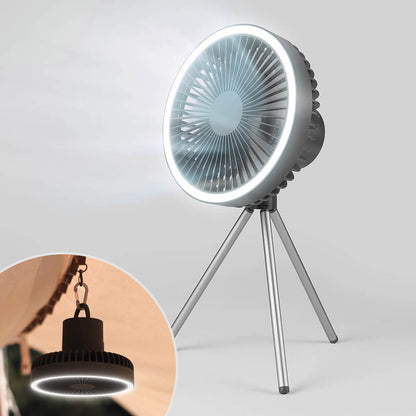 Portable Camping Fan with LED Lantern