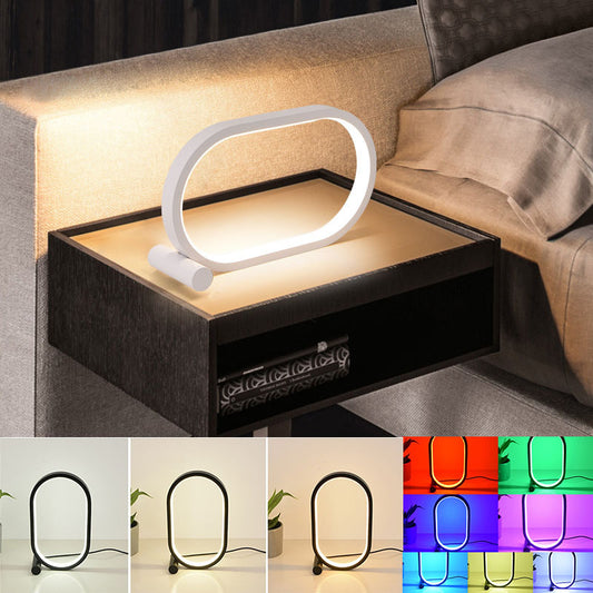 Oval LED Touch Control Dimmable Bedside Lamp