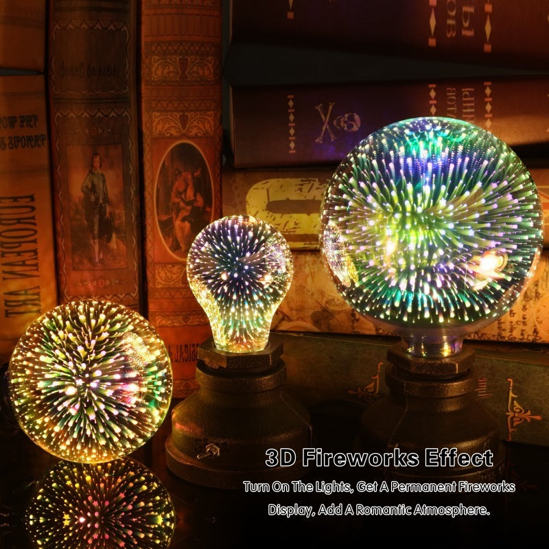 3D Fireworks Decorative Edison Light Bulb