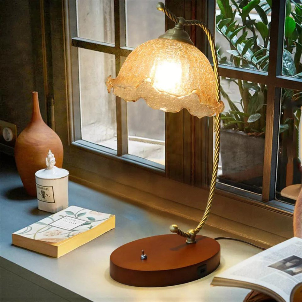 Gemstone Lamp with Adjustable Light and Wireless Features