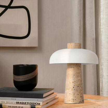 Simple style terrazzo mushroom-shaped decorative table lamp