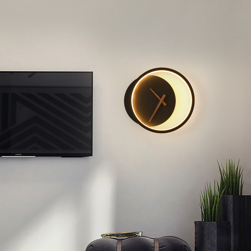 Simple Clock Wall Lamp