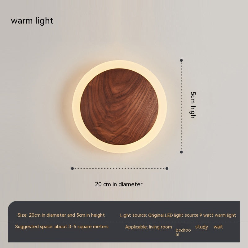 Modern Walnut Wall Lamp