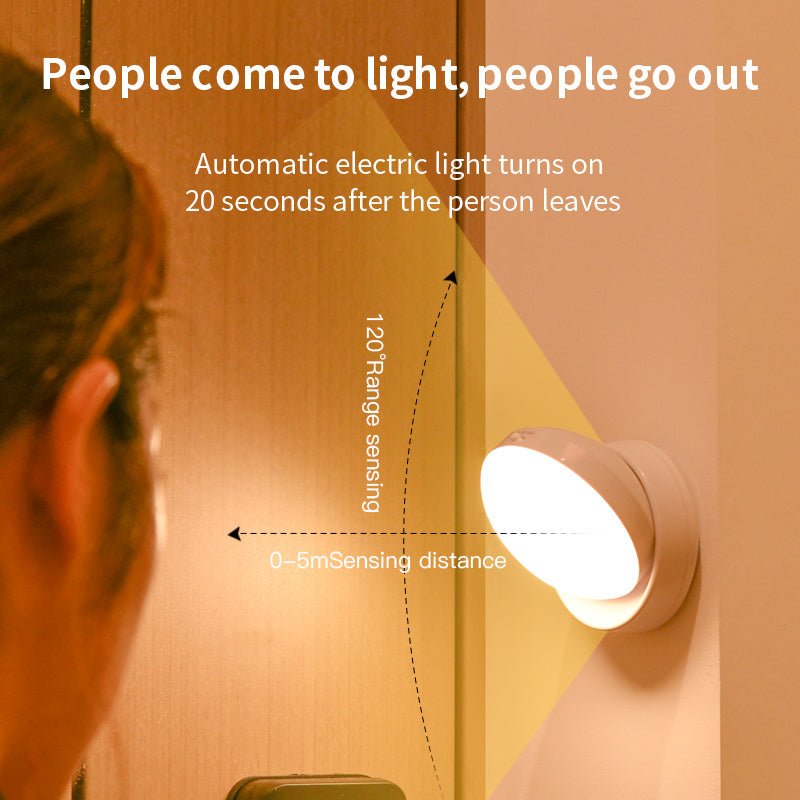 Rotating Motion Sensor Night Light for Corridor and Garage