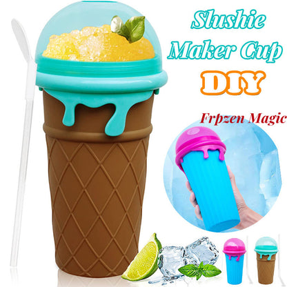 500ml Large Slushy Cup for Quick-Frozen Smoothies and Ice Cream