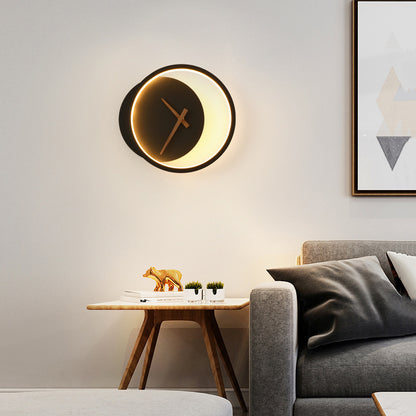 Simple Clock Wall Lamp