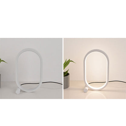 Simple Oval USB LED Night Light Table Lamp