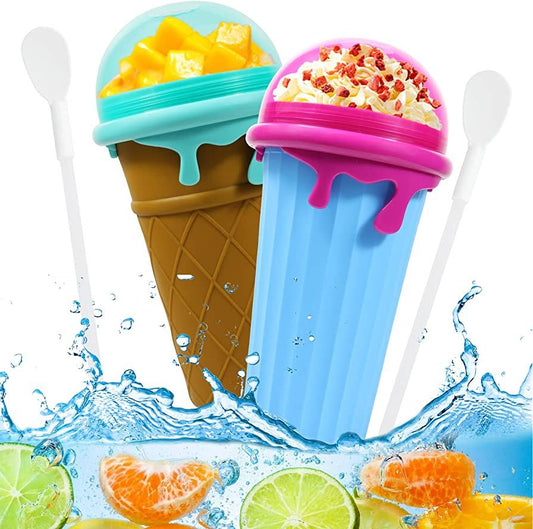 500ml Large Slushy Cup for Quick-Frozen Smoothies and Ice Cream