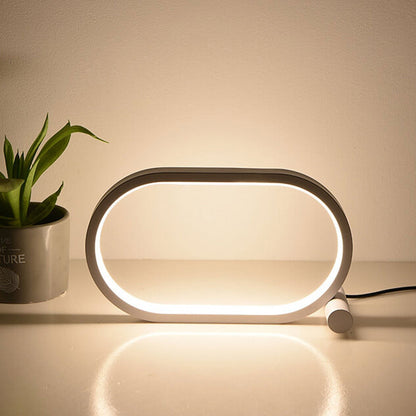 Simple Oval USB LED Night Light Table Lamp