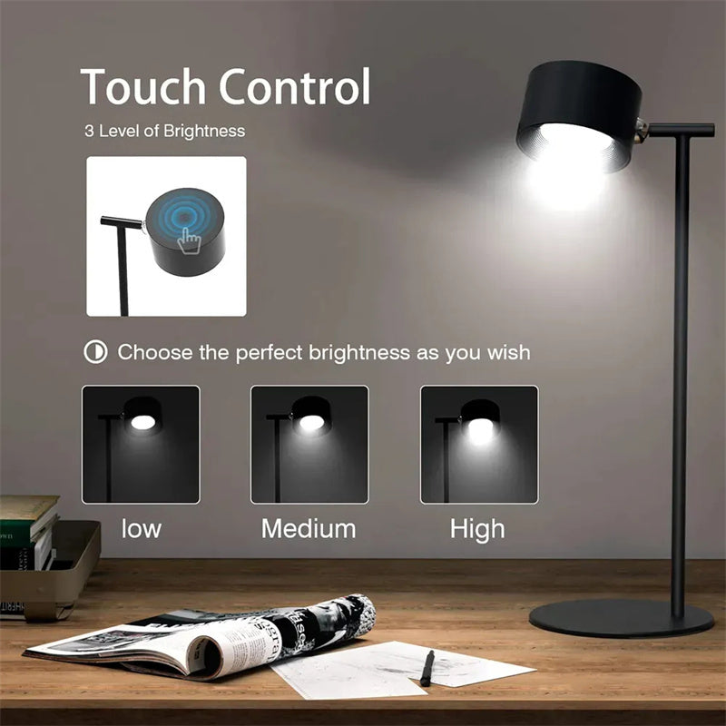 360 Rotation 2-in-1 Double Heads Battery-Powered Table Lamp