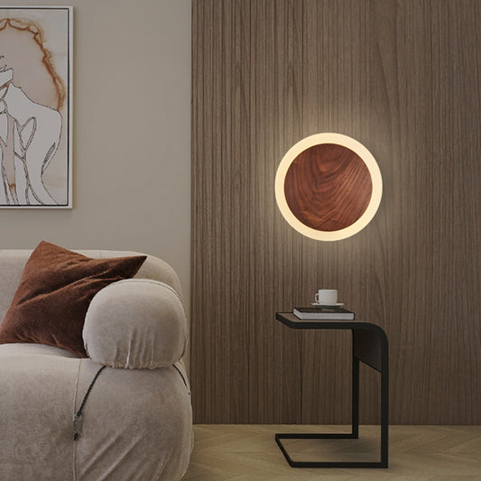 Modern Walnut Wall Lamp