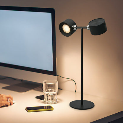 360 Rotation 2-in-1 Double Heads Battery-Powered Table Lamp