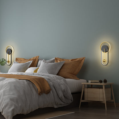 Nordic Minimalist Mute Clock Wall Lamp