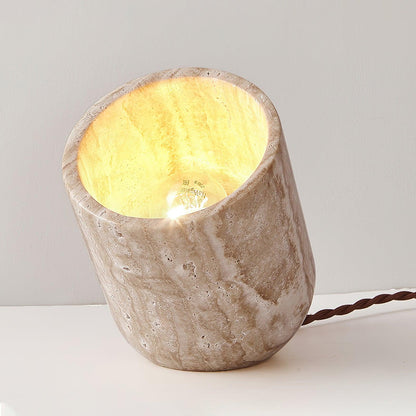 Travertine Accent Table Lamp