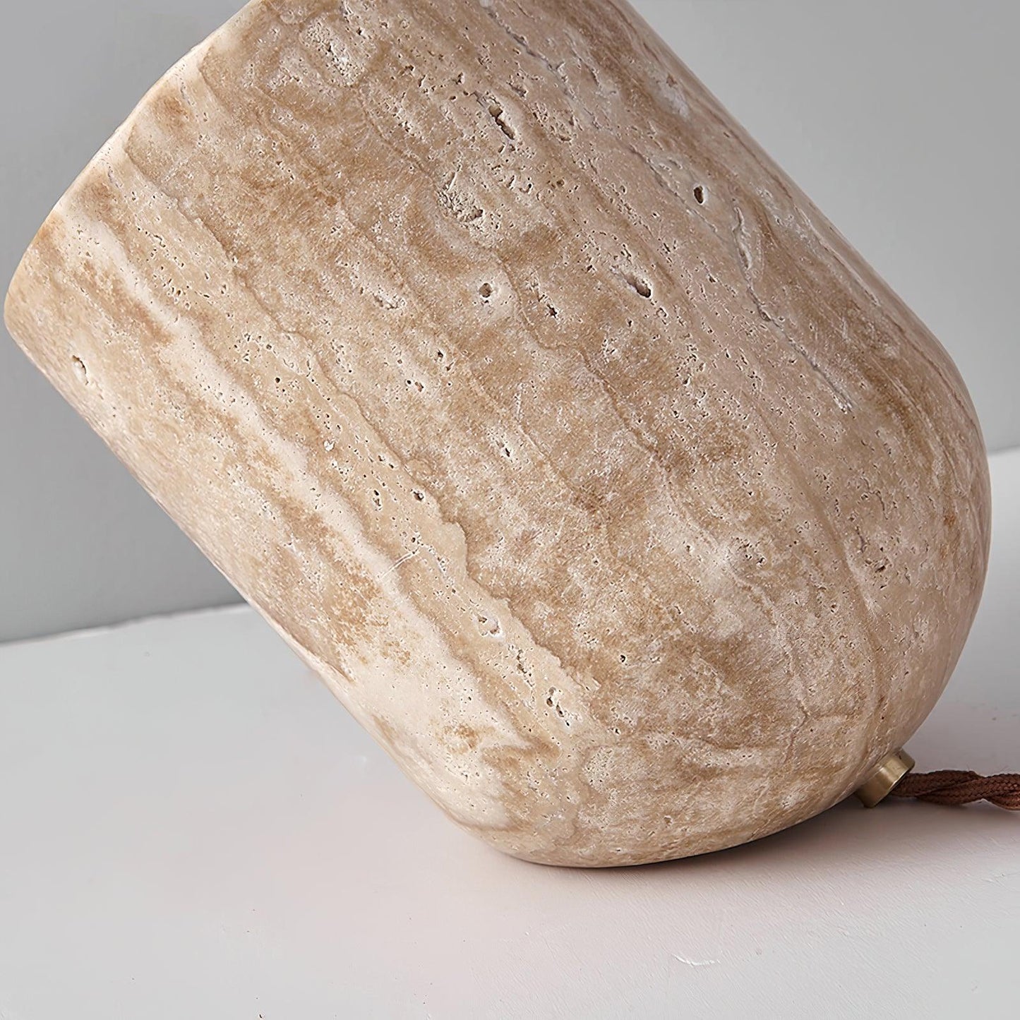 Travertine Accent Table Lamp