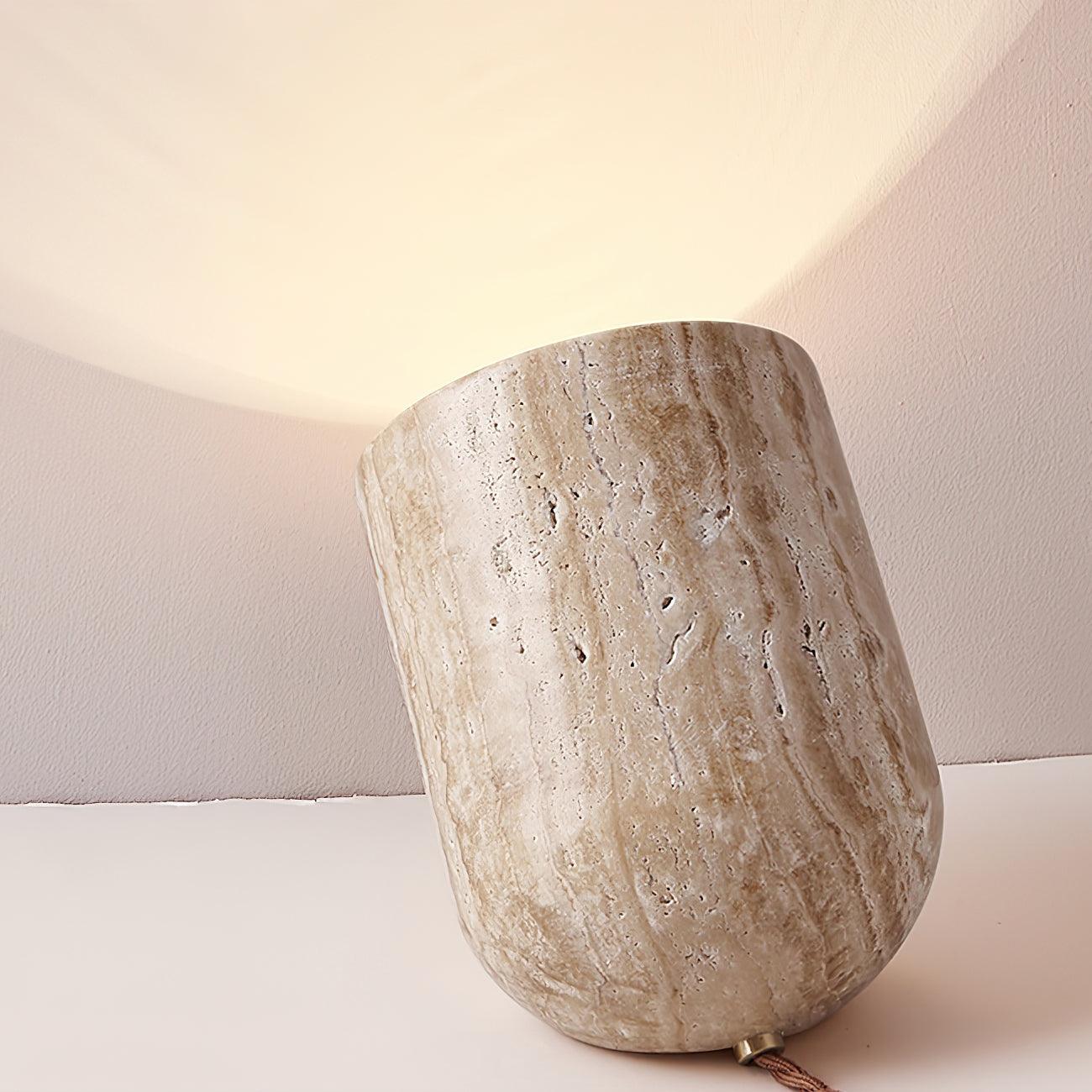 Travertine Accent Table Lamp