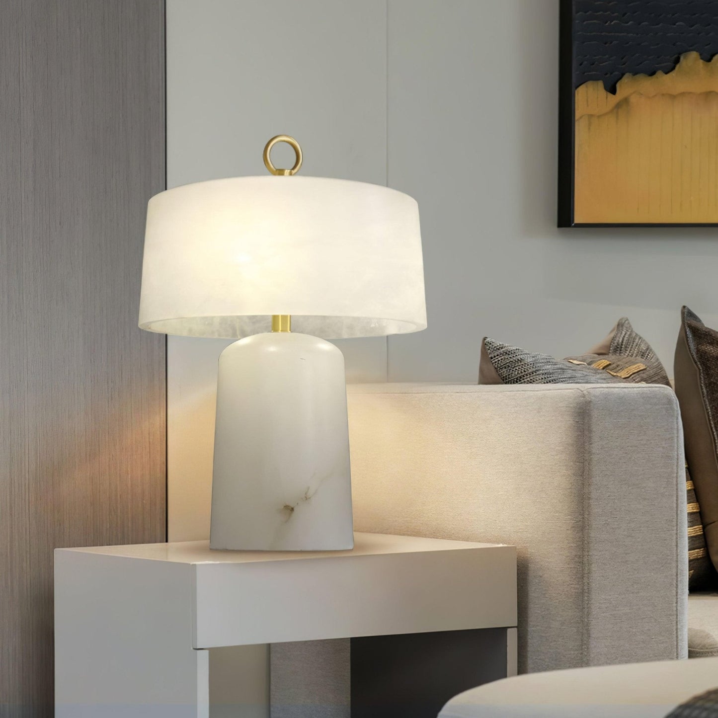 Luxury Aogashima Alabaster Table Lamp