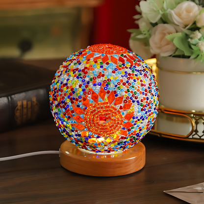 Mosaic Glass Boho Table Lamp