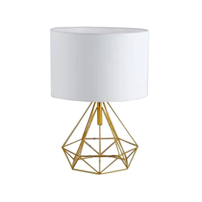 White Nordic Retro Geometric Desk Lamp