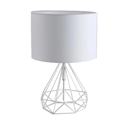 White Nordic Retro Geometric Desk Lamp