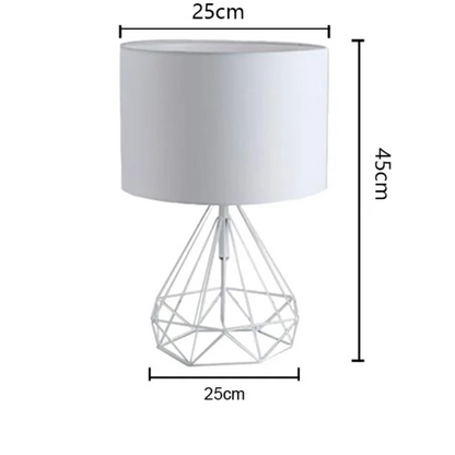 White Nordic Retro Geometric Desk Lamp