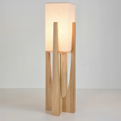 Japanese Style Walnut Floor Lamp