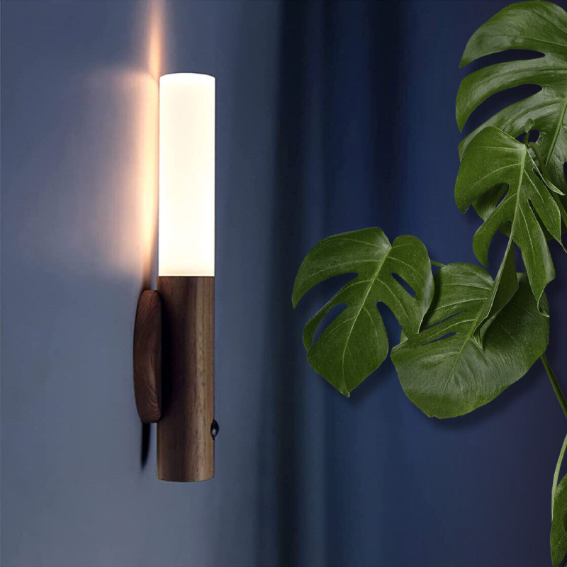 Magnetic Wooden Wall Light