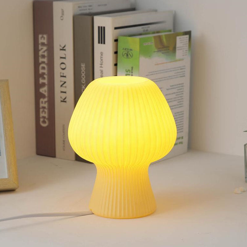 Vintage Glass Tulip LED Night Light Table Lamp