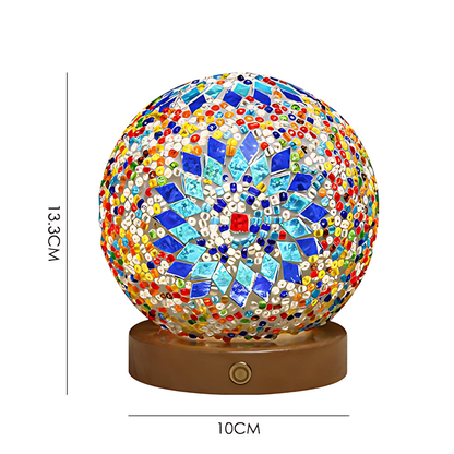 Mosaic Glass Boho Table Lamp