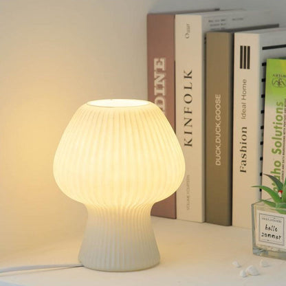 Vintage Glass Tulip LED Night Light Table Lamp