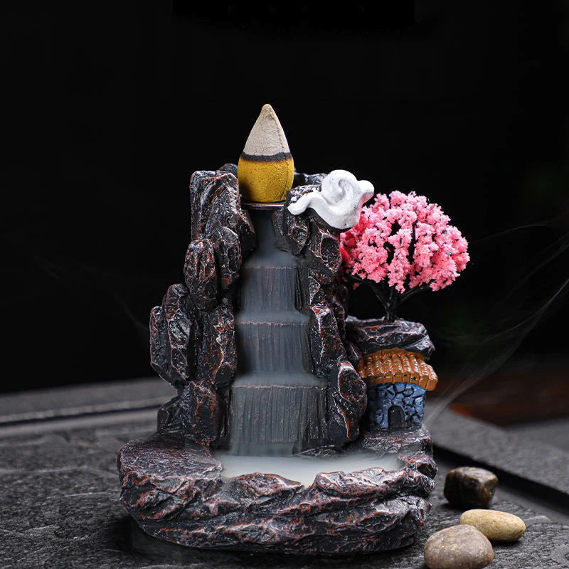 Janpanese Mountains BackflowWaterfall Incense Burner Aromatherapy Ornament