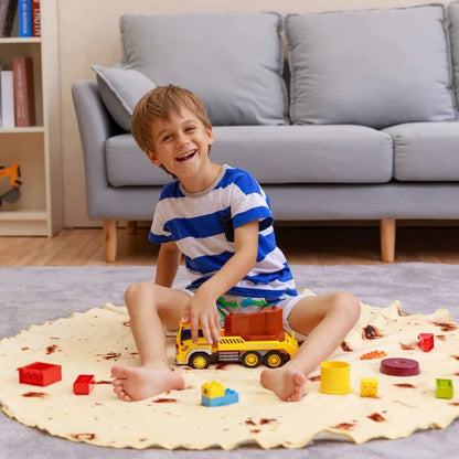 Funny Round Corn Tortilla Throw Blanket