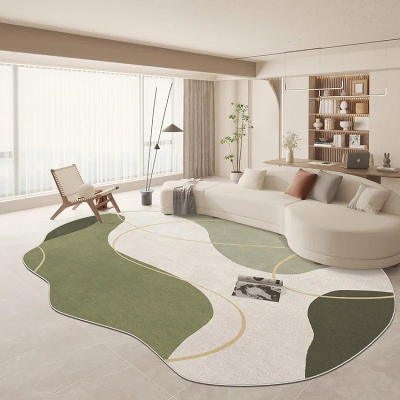 Large Area Rugs for Bedroom Nordic Living Room Decoration Shaped Carpet Irregular Plush Lounge Rug Thickened Washable Floor Mat