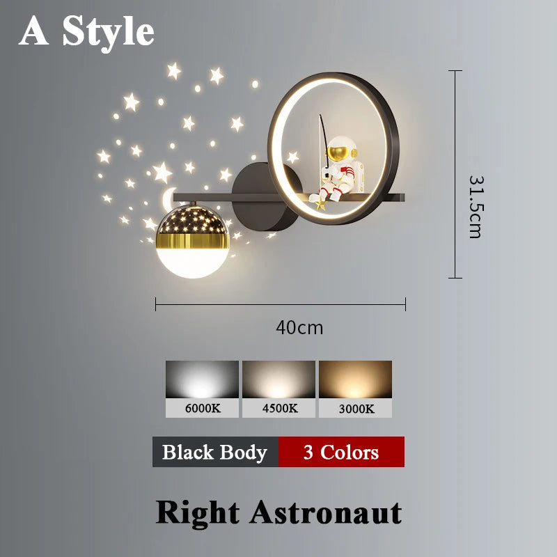 Space Sconce Star Projector Metal Wall Lamp