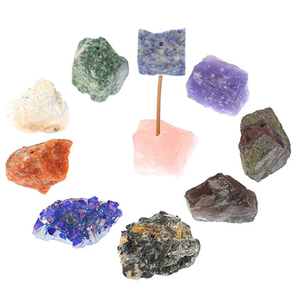 1Pc Natural Quartz Stone Incense Holder Healing Agate Purple Pink White Crystal Incense Base Aromatherapy Gemstone Decoration