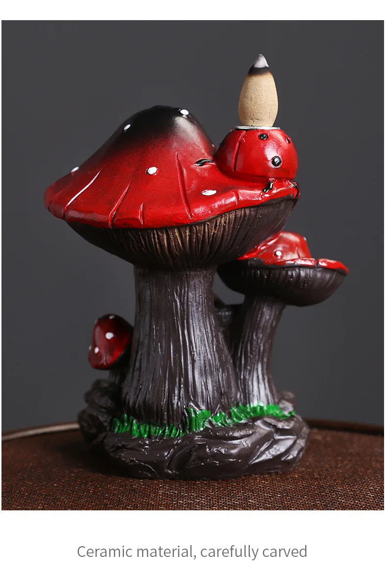 Mushroom Waterfall Backflow Incense Holder