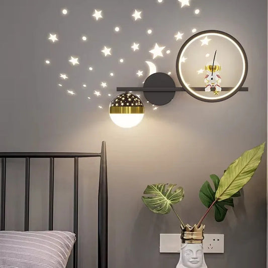 Space Sconce Star Projector Metal Wall Lamp